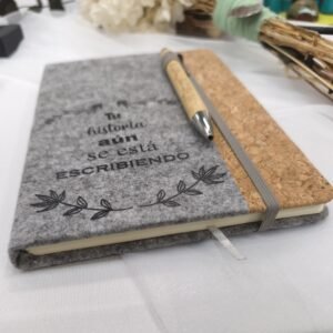 Libreta con mensaje personalizado